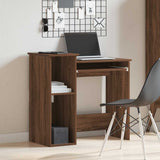 Bureau Met Schappen 84X40X78 Cm Bewerkt Hout Bruineikenkleur