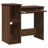 Bureau Met Schappen 84X40X78 Cm Bewerkt Hout Bruineikenkleur