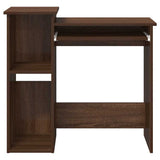 Bureau Met Schappen 84X40X78 Cm Bewerkt Hout Bruineikenkleur