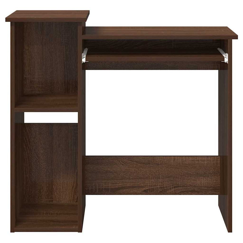 Bureau Met Schappen 84X40X78 Cm Bewerkt Hout Bruineikenkleur