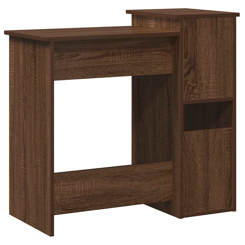 Bureau Met Schappen 84X40X78 Cm Bewerkt Hout Bruineikenkleur
