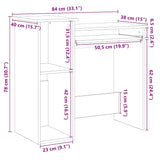 Bureau Met Schappen 84X40X78 Cm Bewerkt Hout Bruineikenkleur