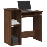 Bureau Met Schappen 84X40X78 Cm Bewerkt Hout Bruineikenkleur