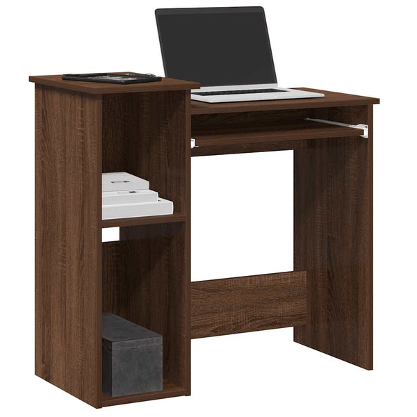 Bureau Met Schappen 84X40X78 Cm Bewerkt Hout Bruineikenkleur