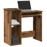 Bureau Met Schappen 84X40X78 Cm Bewerkt Hout Bruineikenkleur