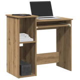 Bureau Met Schappen 84X40X78 Cm Bewerkt Hout Bruineikenkleur