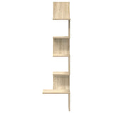 Hoekwandschap 32X32X127,5 Cm Bewerkt Hout Kleurig Sonoma Eiken