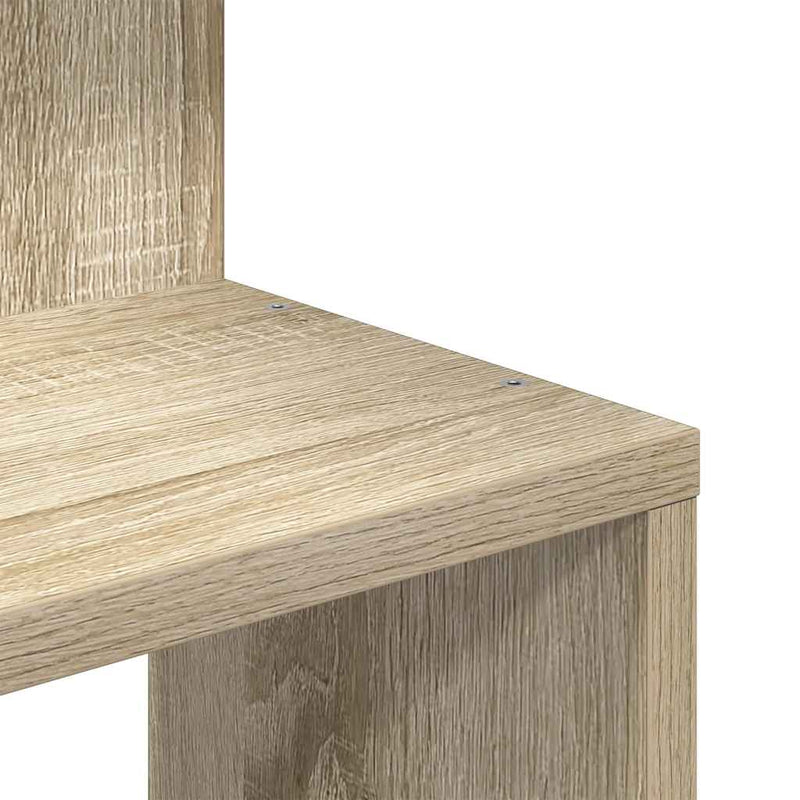 Hoekwandschap 32X32X127,5 Cm Bewerkt Hout Kleurig Sonoma Eiken