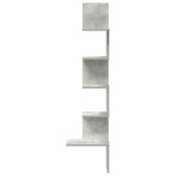 Hoekwandschap 32X32X127,5 Cm Bewerkt Hout Betongrijs
