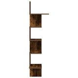 Hoekwandschap 32X32X127,5 Cm Bewerkt Hout Kleurig Gerookt Eiken