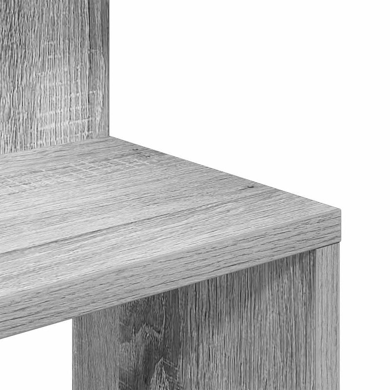 Hoekwandschap 32X32X127,5 Cm Bewerkt Hout Eiken Grijs Sonoma