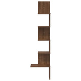 Hoekwandschap 32X32X127,5 Cm Bewerkt Hout Ig Bruin Eikenkleur