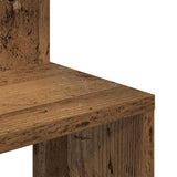 Hoekwandschap 32X32X127,5 Cm Bewerkt Hout Kleurig Oud Hout