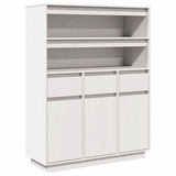 Hoge Kast 89X34X116,5 Cm Massief Grenenhout