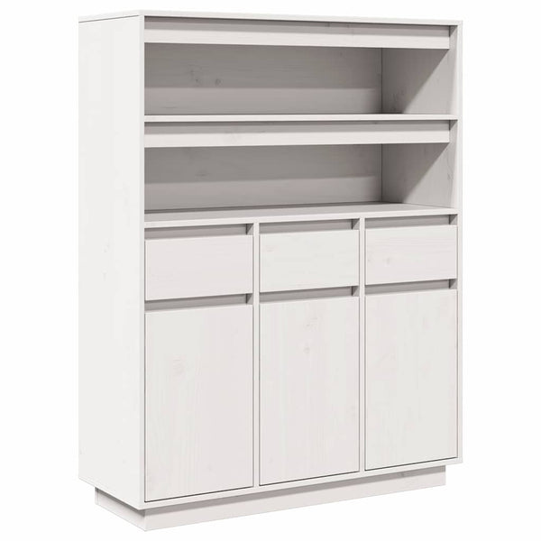 Hoge Kast 89X34X116,5 Cm Massief Grenenhout