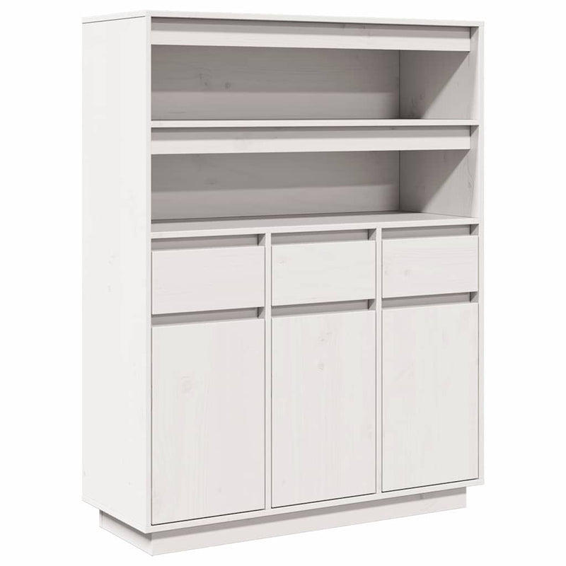 Hoge Kast 89X34X116,5 Cm Massief Grenenhout