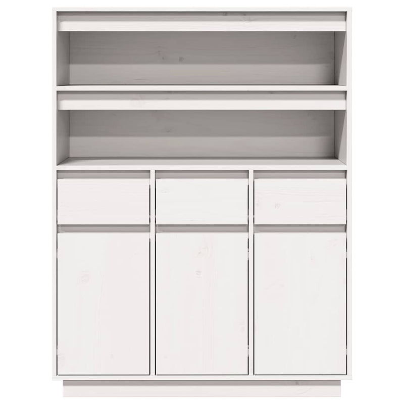 Hoge Kast 89X34X116,5 Cm Massief Grenenhout