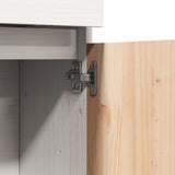 Hoge Kast 89X34X116,5 Cm Massief Grenenhout