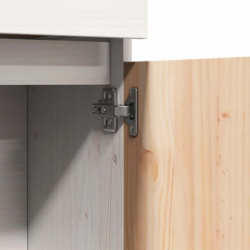 Hoge Kast 89X34X116,5 Cm Massief Grenenhout