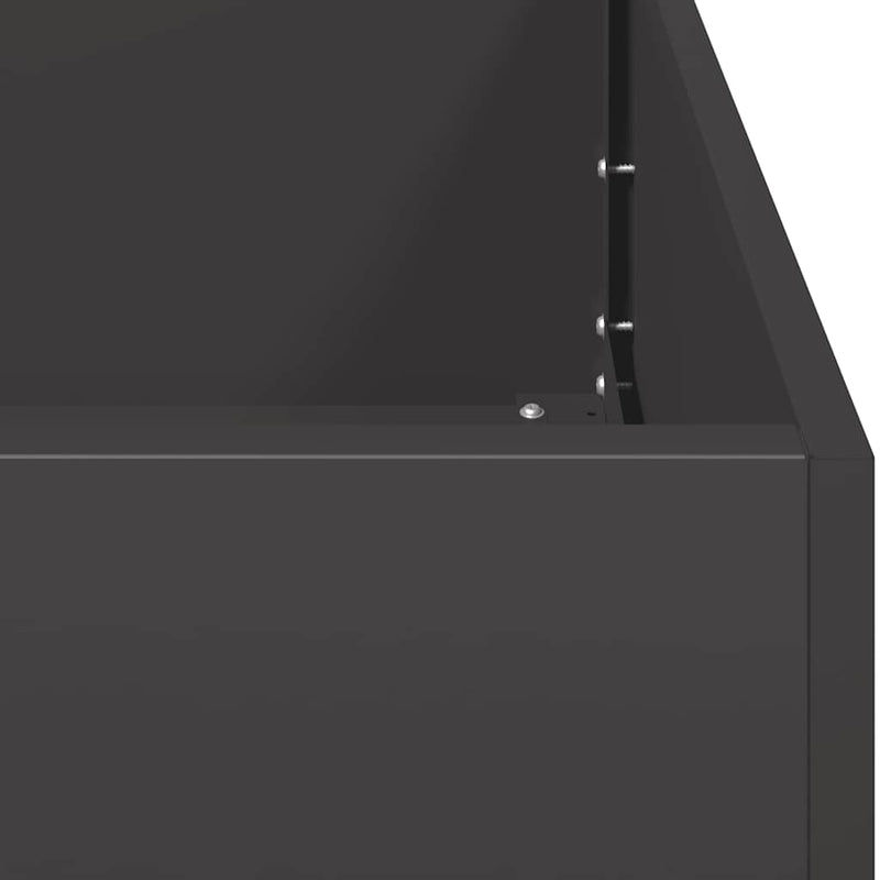 Plantenbak Koudgewalst Staal Zwart