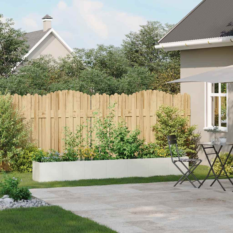 Plantenbak 280X40X40 Cm Koudgewalst Staal Wit