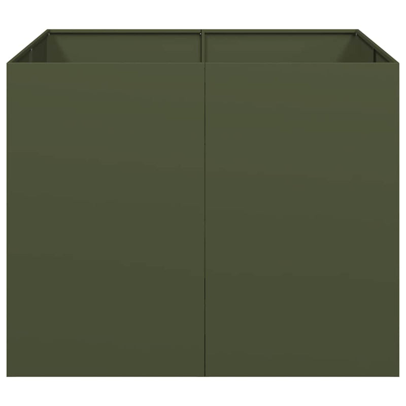 Plantenbak Staal Olijfgroen Staal/Groen