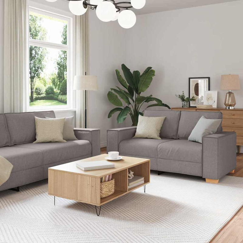 Bankstel Met Kussen 3 Pcs 220 X 78 X 84 Cm Stof