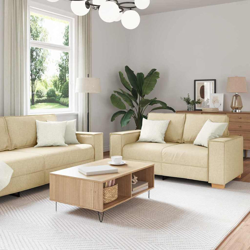 Bankstel Met Kussen 3 Pcs 220 X 78 X 84 Cm Stof