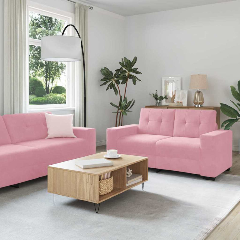 Bankstel Met Kussen 3 Pcs 221 X 78 X 80 Cm Velvet