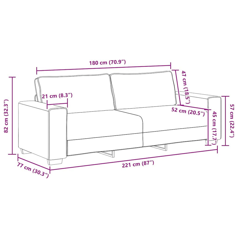 2-Delige Loungeset Met Kussens Stof