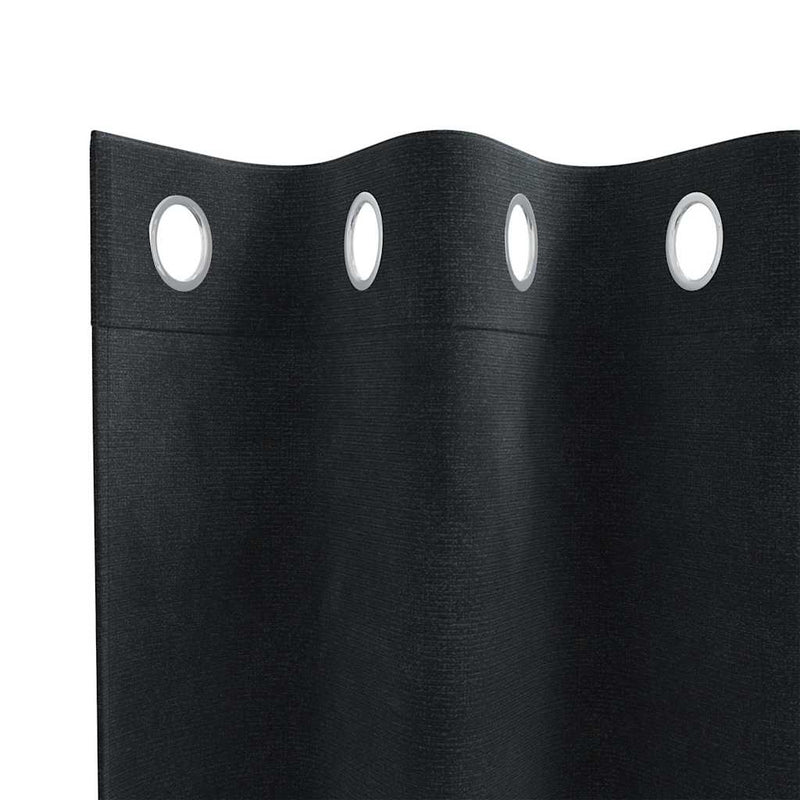 Gordijnen Met Gordijnen 2 Pcs Fluweel Zwart