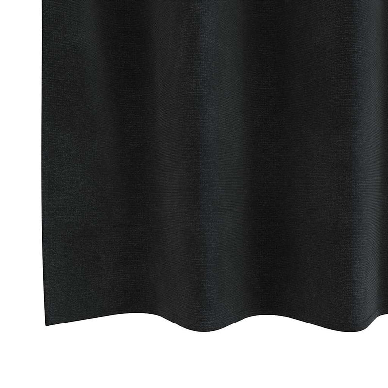 Gordijnen Met Gordijnen 2 Pcs Fluweel Zwart