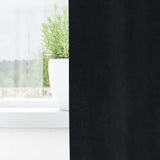 Gordijnen Met Gordijnen 2 Pcs Fluweel Zwart