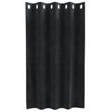 Gordijnen Met Gordijnen 2 Pcs Fluweel Zwart
