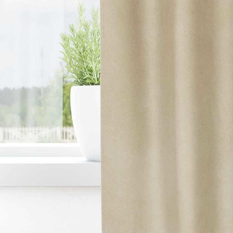Gordijnen Met Gordijnen 2 Pcs Fluweel Crème