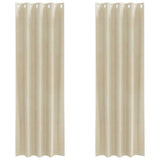 Verduisterende Gordijnen 2 Pcs Fluweel Crème