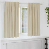 Gordijnen Met Gordijnen 2 Pcs Fluweel Crème