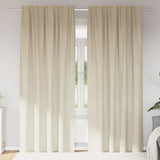 Gordijnen Met Gordijnen 2 Pcs Fluweel Crème