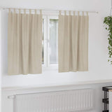 Gordijnen Met Gordijnen 2 Pcs Fluweel Crème