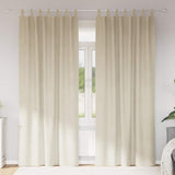 Gordijnen Met Gordijnen 2 Pcs Fluweel Crème