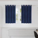 Gordijnen Met Gordijnen 2 Pcs Fluweel Donkerblauw