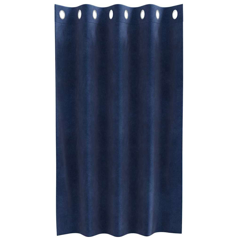 Gordijnen Met Gordijnen 2 Pcs Fluweel Donkerblauw