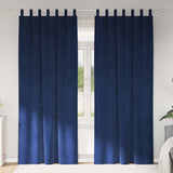 Gordijnen Met Gordijnen 2 Pcs Fluweel Donkerblauw