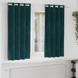 Gordijnen Met Gordijnen 2 Pcs Fluweel Donkergroen