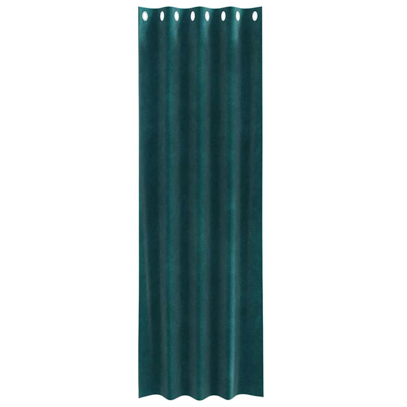 Gordijnen Met Gordijnen 2 Pcs Fluweel Donkergroen