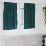 Gordijnen Met Gordijnen 2 Pcs Fluweel Donkergroen