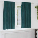 Gordijnen Met Gordijnen 2 Pcs Fluweel Donkergroen