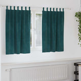 Gordijnen Met Gordijnen 2 Pcs Fluweel Donkergroen