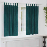 Gordijnen Met Gordijnen 2 Pcs Fluweel Donkergroen