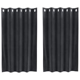 Gordijnen Met Gordijnen 2 Pcs Fluweel Donkergrijs